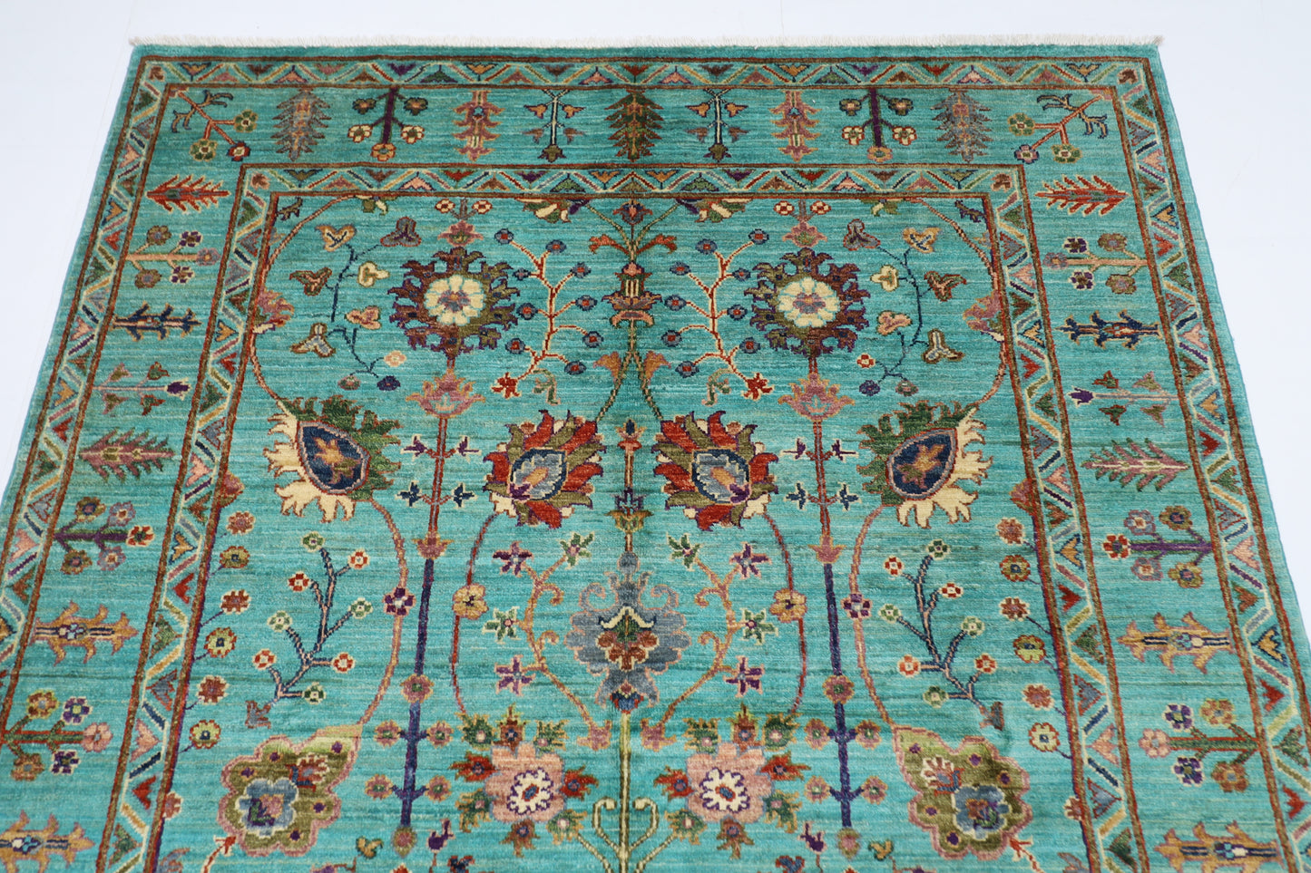153 x 199 cm | Tribal Sultani Area Rug Afghan Hand Knotted veg Dye Wool carpet