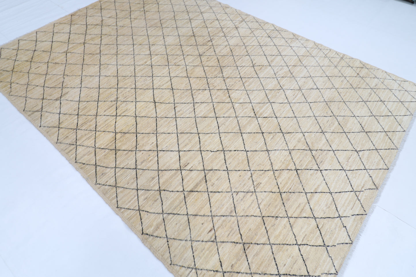200 x 285 cm | Khotan Afghan Tribal Hand Knotted Veg Dye Wool carpet