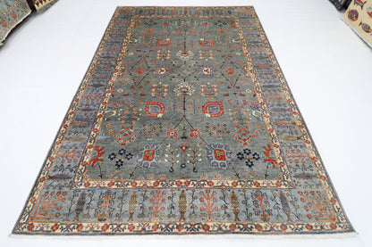 200 x 293 cm | Oriental Afghan Tribal Hand Knotted Veg Dye Wool carpet