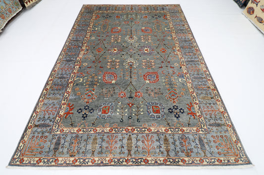 200 x 293 cm | Oriental Afghan Tribal Hand Knotted Veg Dye Wool carpet