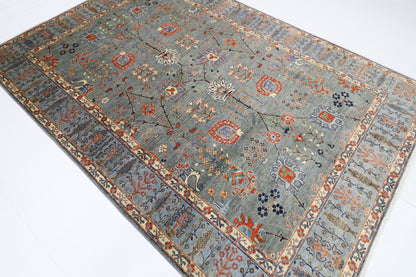 200 x 293 cm | Oriental Afghan Tribal Hand Knotted Veg Dye Wool carpet