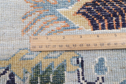 153 x 193 cm | birds Design Hand Knotted Veg Dye Wool Afghan Carpet