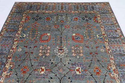 200 x 293 cm | Oriental Afghan Tribal Hand Knotted Veg Dye Wool carpet