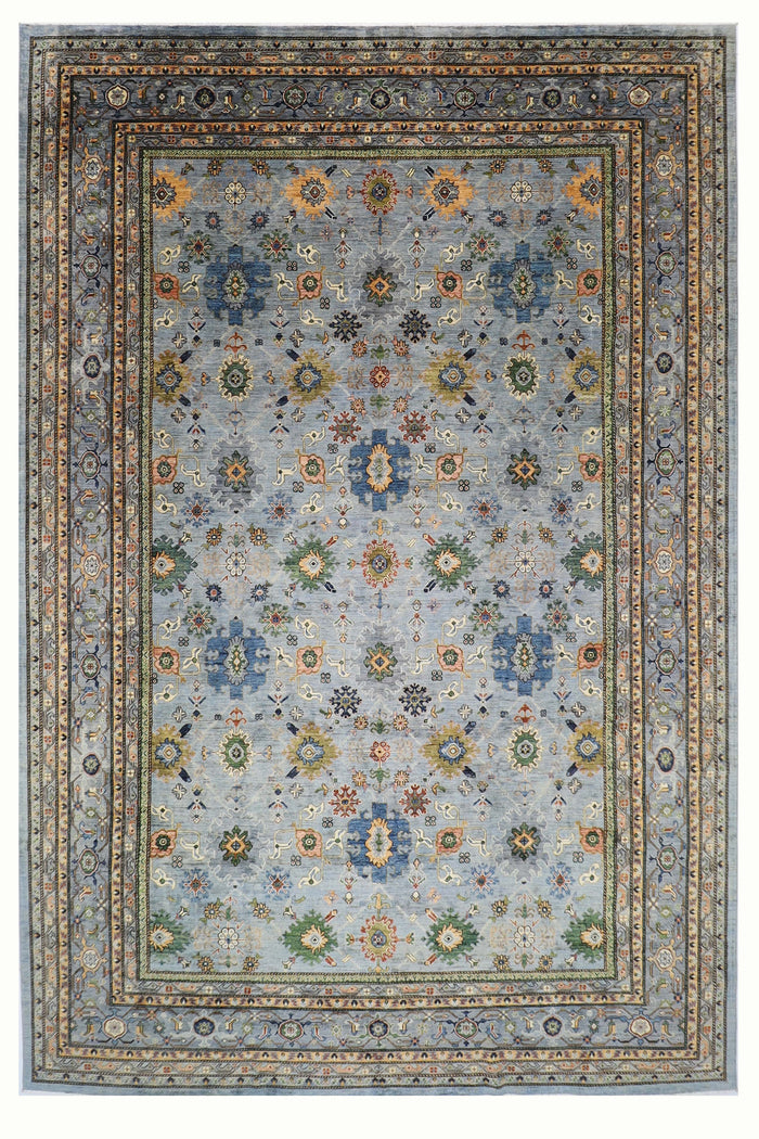 306 x 422 cm | Oriental Bidjar Gray Area Rug Afghan Hand Knotted Veg Dye Wool carpet