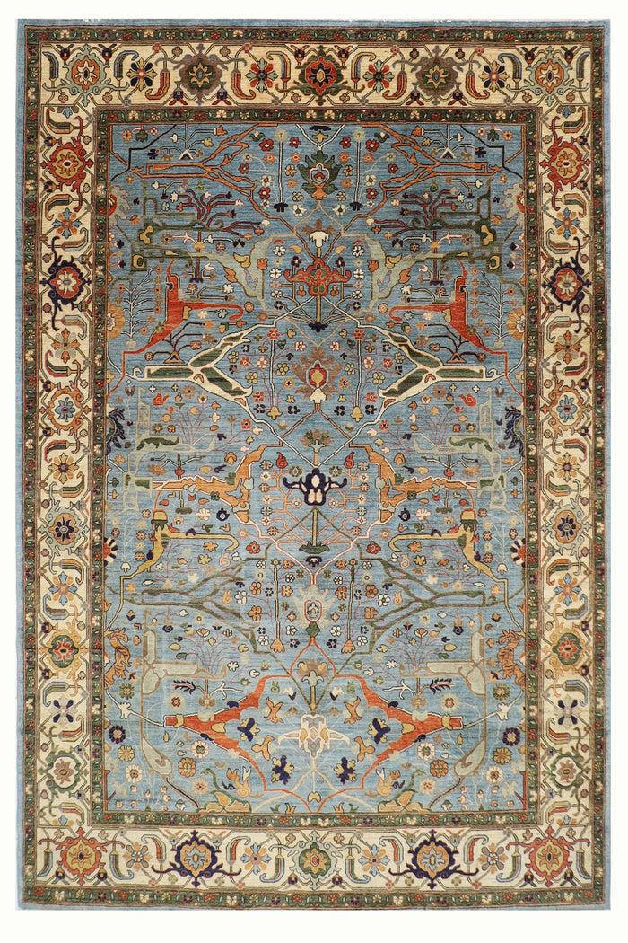 280 x 372 cm | Oriental Bidjar Blue Area Rug Afghan Hand Knotted Veg Dye Wool carpet