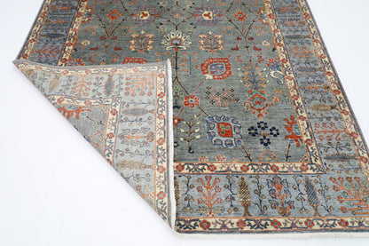 200 x 293 cm | Oriental Afghan Tribal Hand Knotted Veg Dye Wool carpet