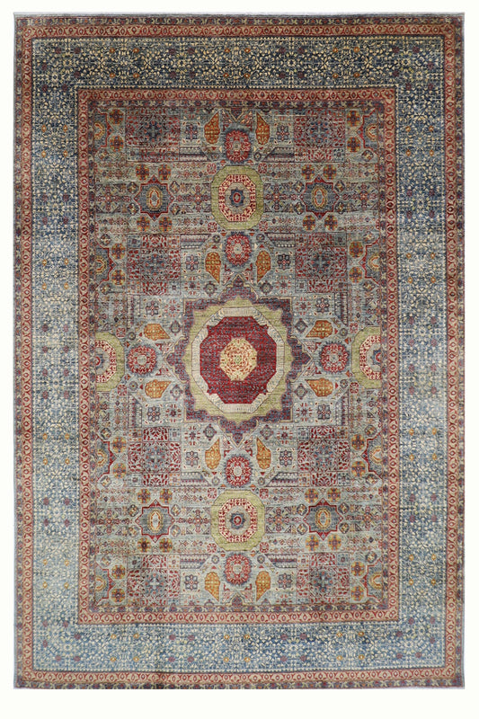 299 x 400 cm | Oriental Mamluk Geometric Area Rug Afghan Hand Knotted Veg Dye Wool carpet