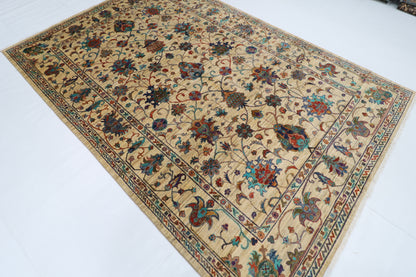 198 x 295 cm | Sultani Afghan Tribal Hand Knotted Veg Dye Wool carpet
