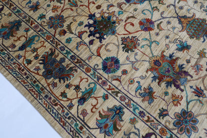 198 x 295 cm | Sultani Afghan Tribal Hand Knotted Veg Dye Wool carpet