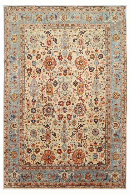 272 x 383 cm | Oriental Bidjar Beige Area Rug Afghan Hand Knotted Veg Dye Wool carpet