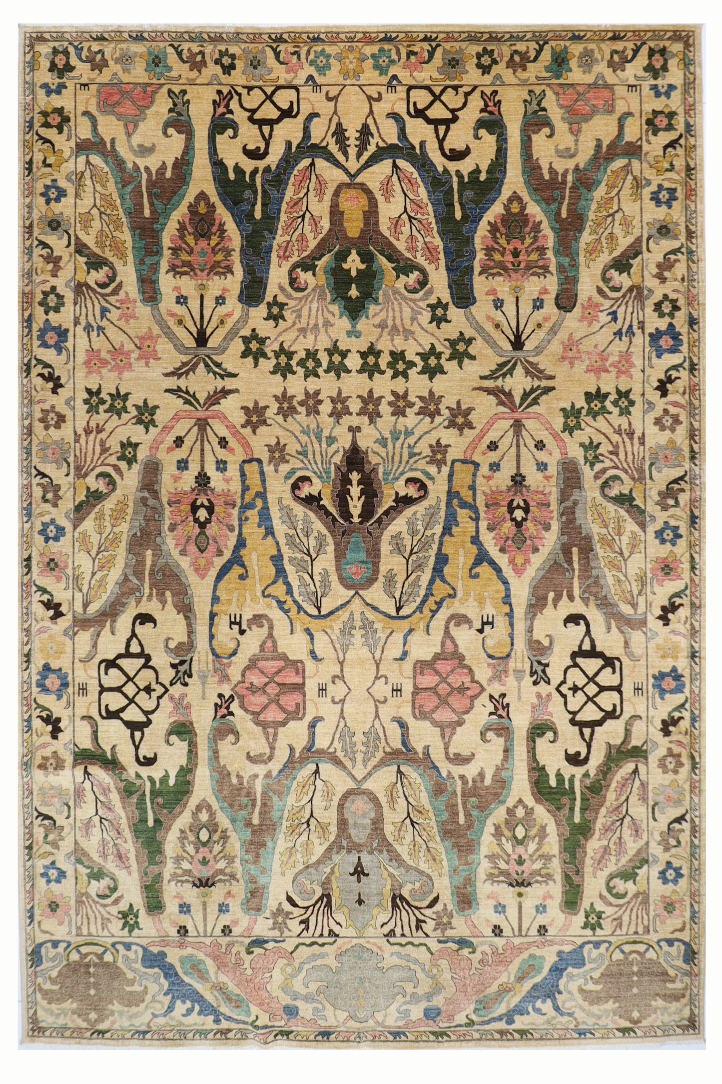 310 x 412 cm | Kawros Fine Quality Area Rug Afghan Hand Knotted Veg Dye Wool carpet
