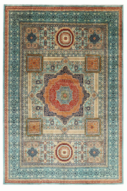 268 x 362 cm | Oriental Mamluk Area Rug Afghan Hand Knotted Veg Dye Wool carpet