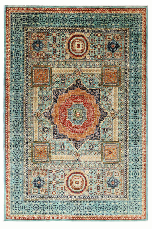 268 x 362 cm | Oriental Mamluk Area Rug Afghan Hand Knotted Veg Dye Wool carpet
