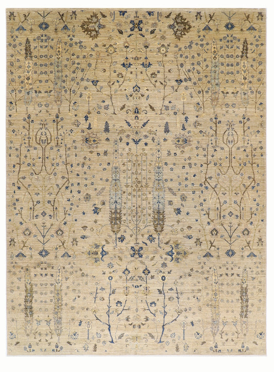 249 x 301 cm | Oriental Tree of life Area Rug Afghan Hand Knotted Veg Dye Wool carpet