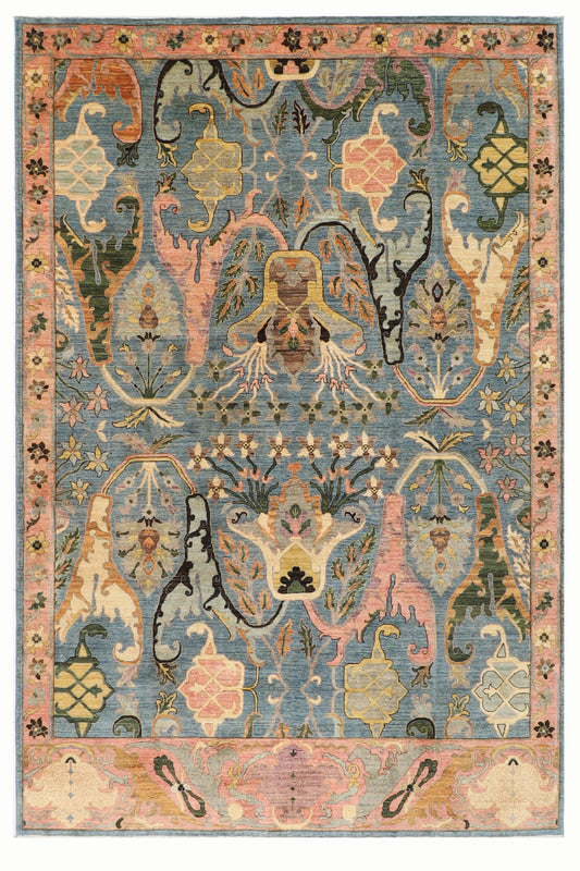 279 x 369 cm | kawros Oriental Area Rug Afghan Hand Knotted Veg Dye Wool carpet