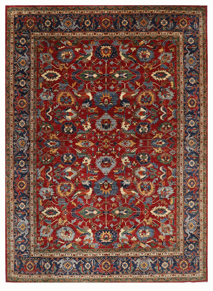 360 x 454 cm | Serapi Large Red Area Rug Afghan Hand Knotted Veg Dye Wool carpet
