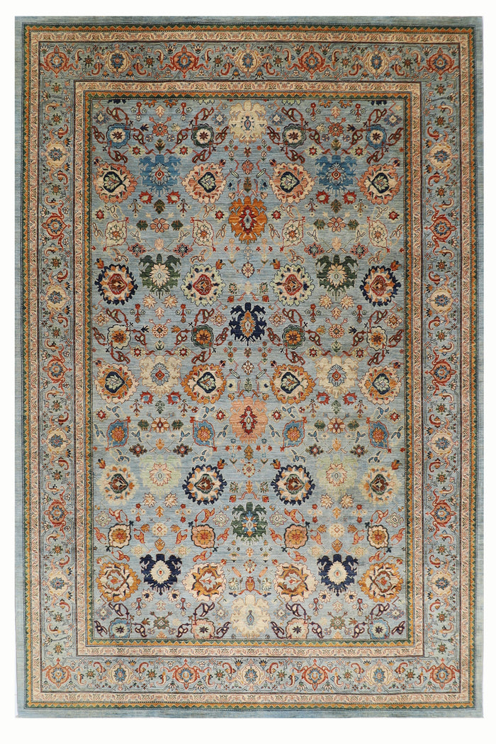 304 x 418 cm | Oriental Bidjar Blue Area Rug Afghan Hand Knotted Veg Dye Wool carpet