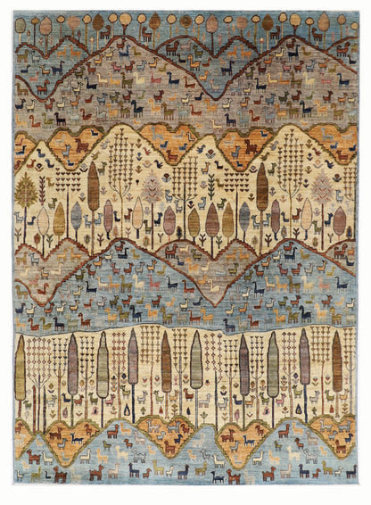 248 x 310 cm | Oriental Tree of life Area Rug Afghan Hand Knotted Veg Dye Wool carpet