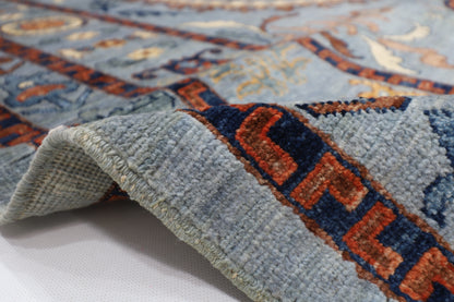 204 x 290 cm | Suzani Afghan Tribal Hand Knotted Veg Dye Wool carpet