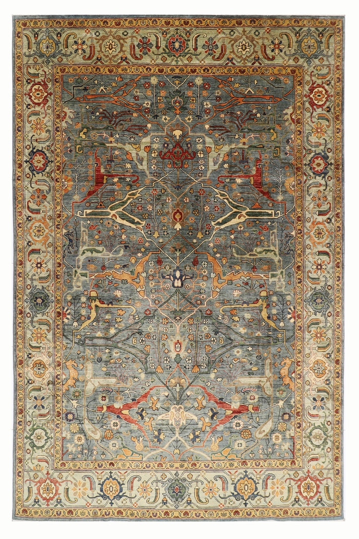 274 x 368 cm | Oriental Bidjar Gray Area Rug Afghan Hand Knotted Veg Dye Wool carpet
