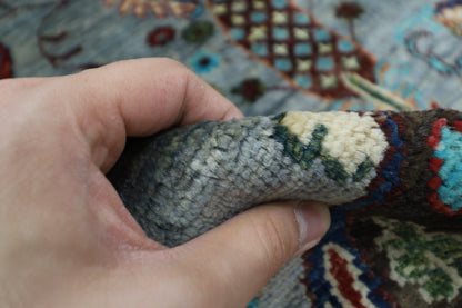 198 x 190 cm | Sultani Afghan Tribal Hand Knotted Veg Dye Wool carpet