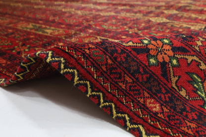 249 x 349 cm | Oriental Tribal Red Area Rug Afghan Hand Knotted Wool carpet