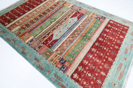 201 x 304 cm | Oriental Gabbeh Area Rug Afghan Hand Knotted Veg Dye Wool carpet
