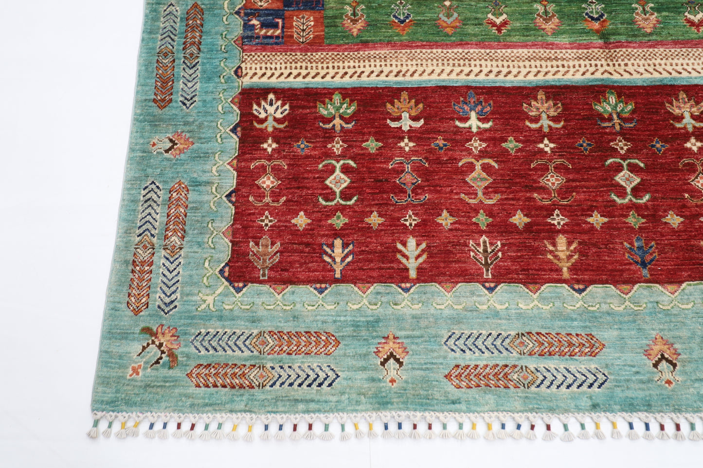 201 x 304 cm | Oriental Gabbeh Area Rug Afghan Hand Knotted Veg Dye Wool carpet
