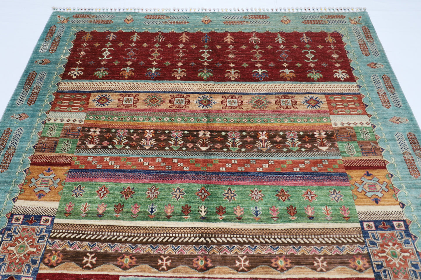201 x 304 cm | Oriental Gabbeh Area Rug Afghan Hand Knotted Veg Dye Wool carpet