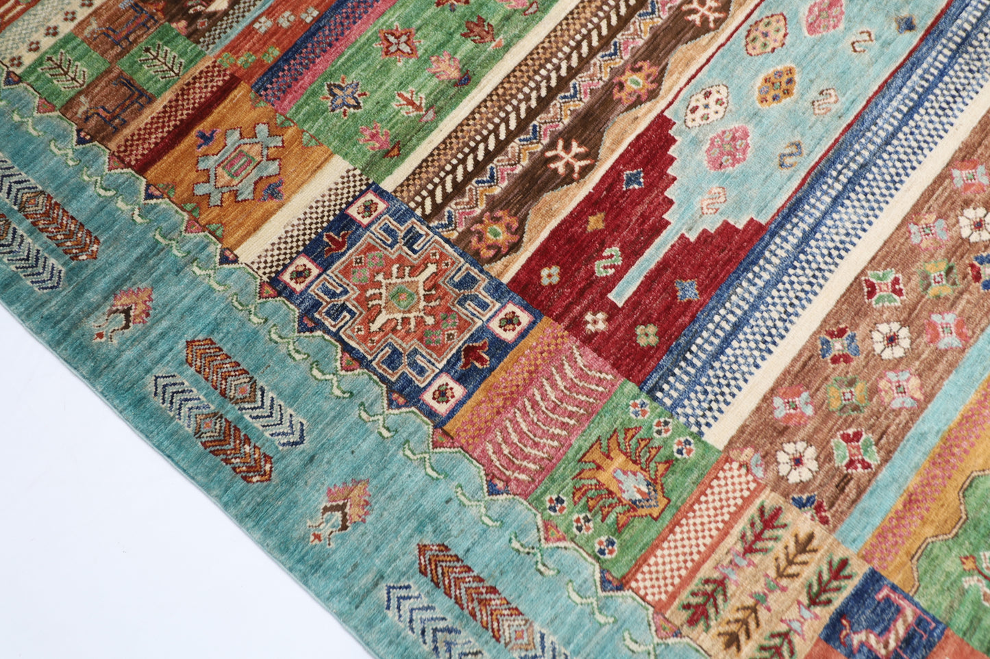 201 x 304 cm | Oriental Gabbeh Area Rug Afghan Hand Knotted Veg Dye Wool carpet