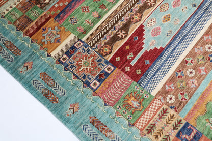 201 x 304 cm | Oriental Gabbeh Area Rug Afghan Hand Knotted Veg Dye Wool carpet