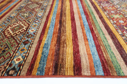 158 x 208 cm | Khorjun Afghan Tribal Hand Knotted Veg Dye Wool carpet