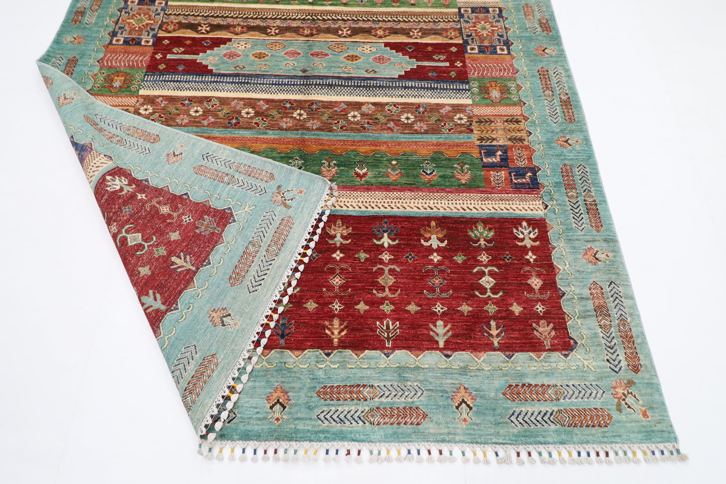 201 x 304 cm | Oriental Gabbeh Area Rug Afghan Hand Knotted Veg Dye Wool carpet
