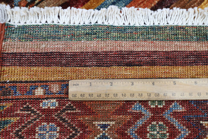 158 x 208 cm | Khorjun Afghan Tribal Hand Knotted Veg Dye Wool carpet