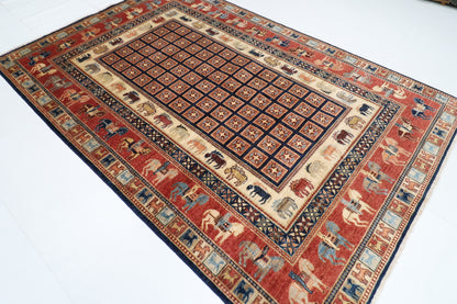196 x 293 cm | Pazyryk Afghan Tribal Hand Knotted Veg Dye Wool carpet