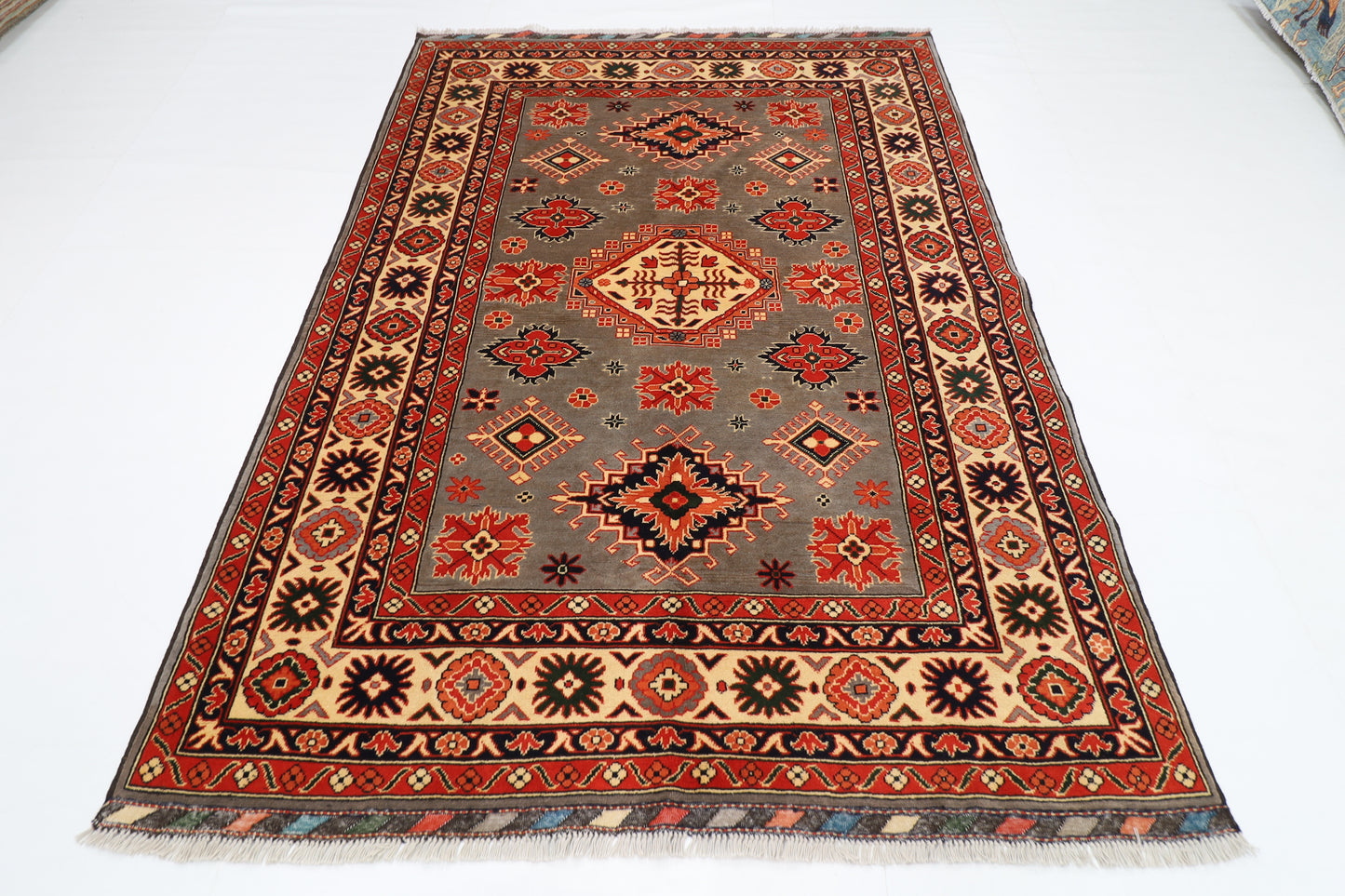 171 x 242 cm | Oriental Kazak Area Rug Afghan Hand Knotted Soft Wool carpet