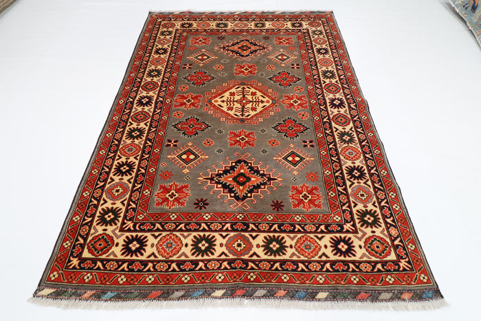 171 x 242 cm | Oriental Kazak Area Rug Afghan Hand Knotted Soft Wool carpet
