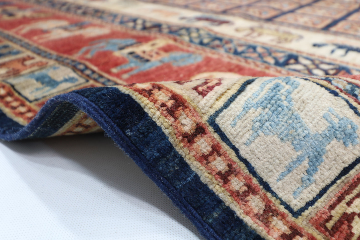 196 x 293 cm | Pazyryk Afghan Tribal Hand Knotted Veg Dye Wool carpet