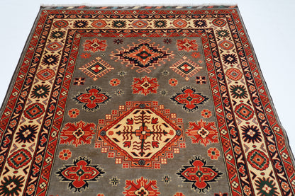 171 x 242 cm | Oriental Kazak Area Rug Afghan Hand Knotted Soft Wool carpet