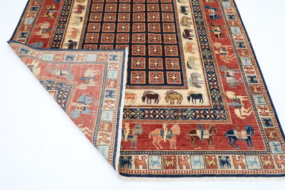 196 x 293 cm | Pazyryk Afghan Tribal Hand Knotted Veg Dye Wool carpet