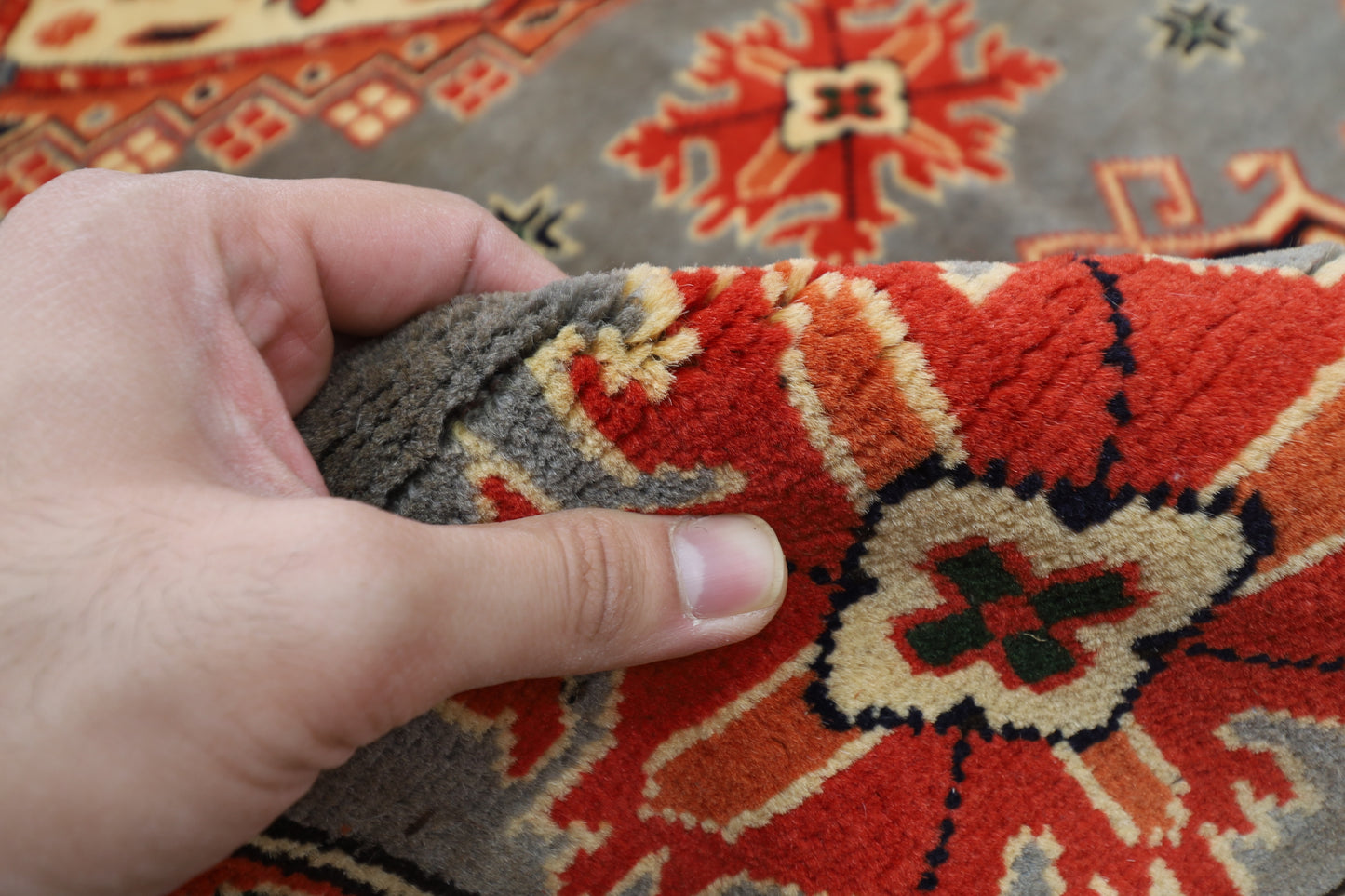 171 x 242 cm | Oriental Kazak Area Rug Afghan Hand Knotted Soft Wool carpet