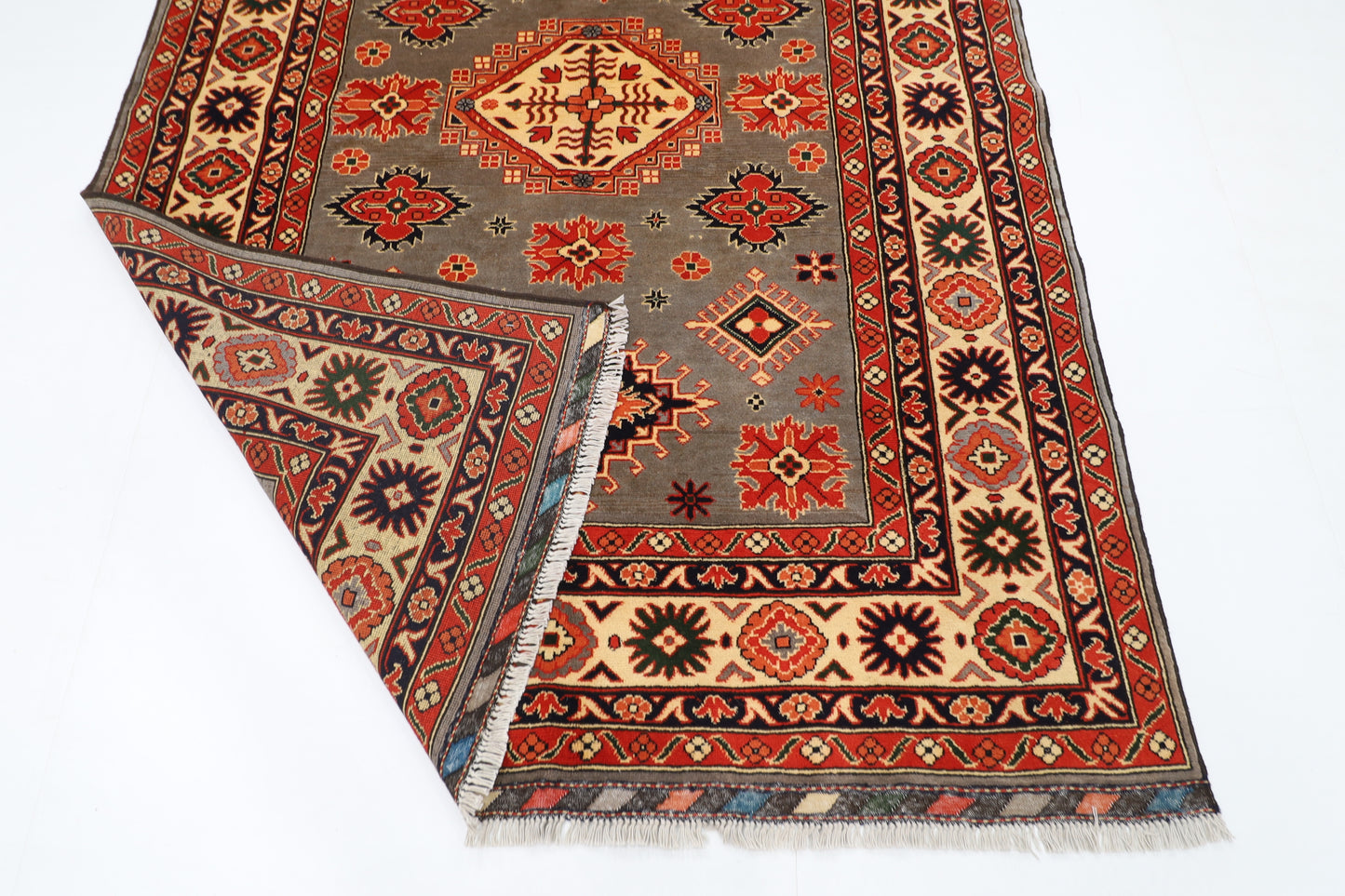 171 x 242 cm | Oriental Kazak Area Rug Afghan Hand Knotted Soft Wool carpet