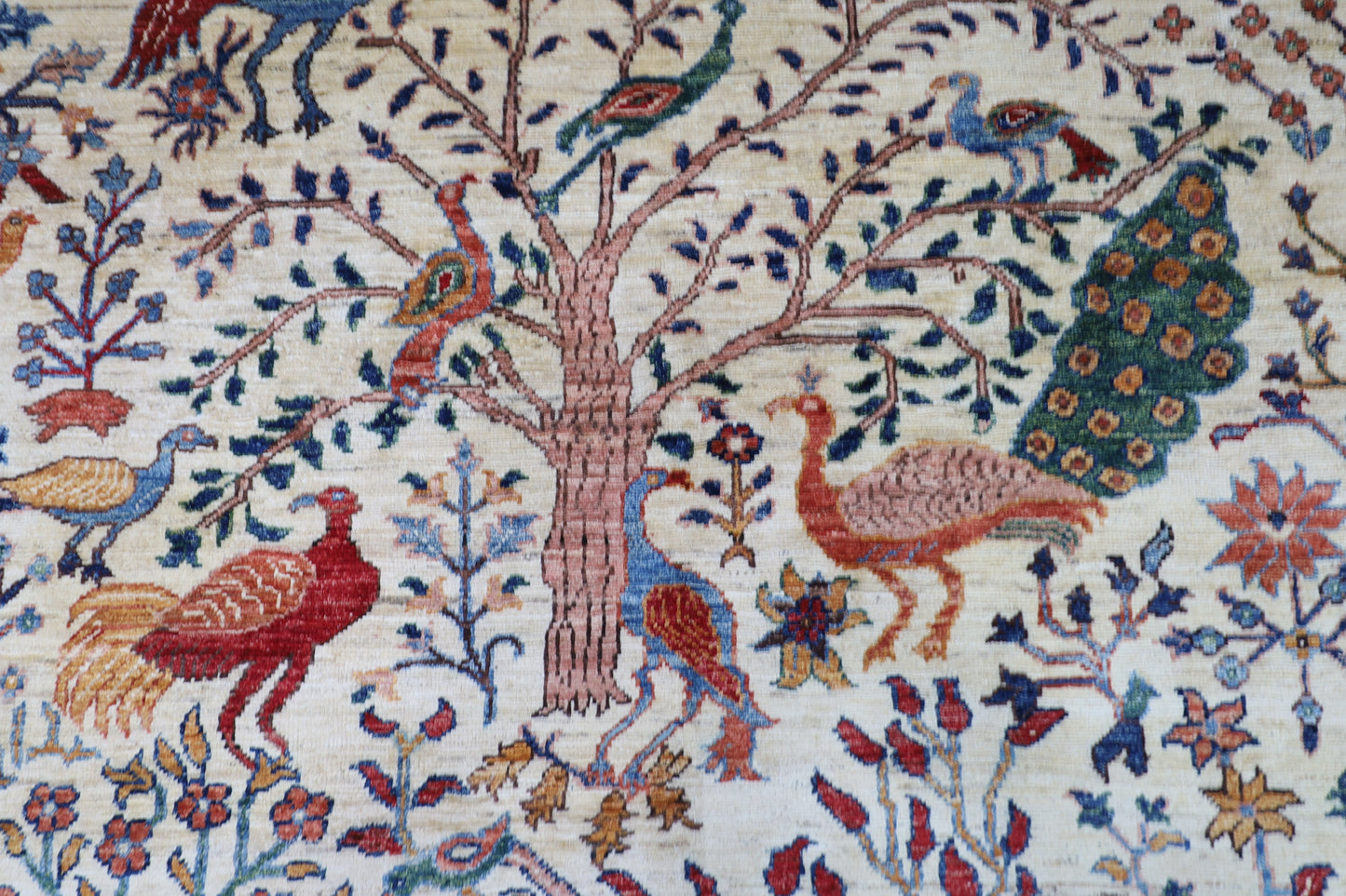 148 x 200 cm | Birds Afghan Tribal Hand Knotted Veg Dye Wool carpet