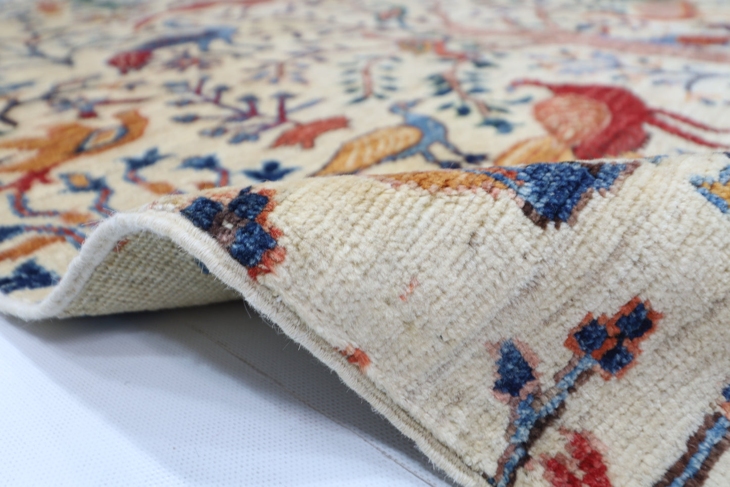 148 x 200 cm | Birds Afghan Tribal Hand Knotted Veg Dye Wool carpet