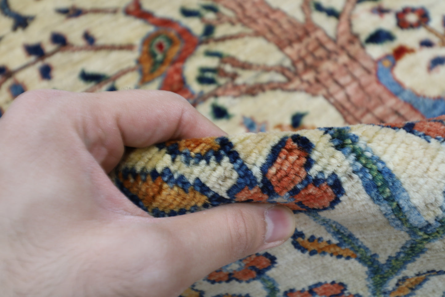 148 x 200 cm | Birds Afghan Tribal Hand Knotted Veg Dye Wool carpet
