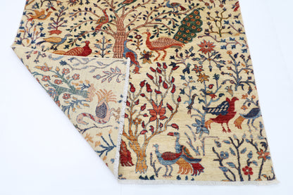 148 x 200 cm | Birds Afghan Tribal Hand Knotted Veg Dye Wool carpet