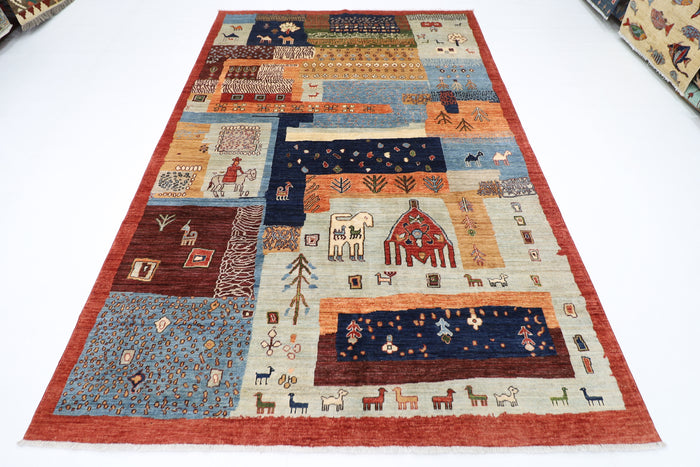 199 x 297 cm | Gabbeh Afghan Tribal Hand Knotted Veg Dye Wool carpet
