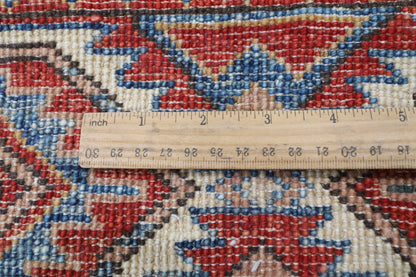 150 x 210 cm | Bokhara Red Design Hand Knotted Veg Dye Wool Afghan Carpet