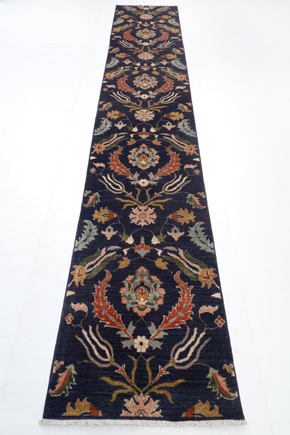 245 x 301 cm | Alfombra afgana de lana teñida con vegetales anudada a mano diseño Kawros