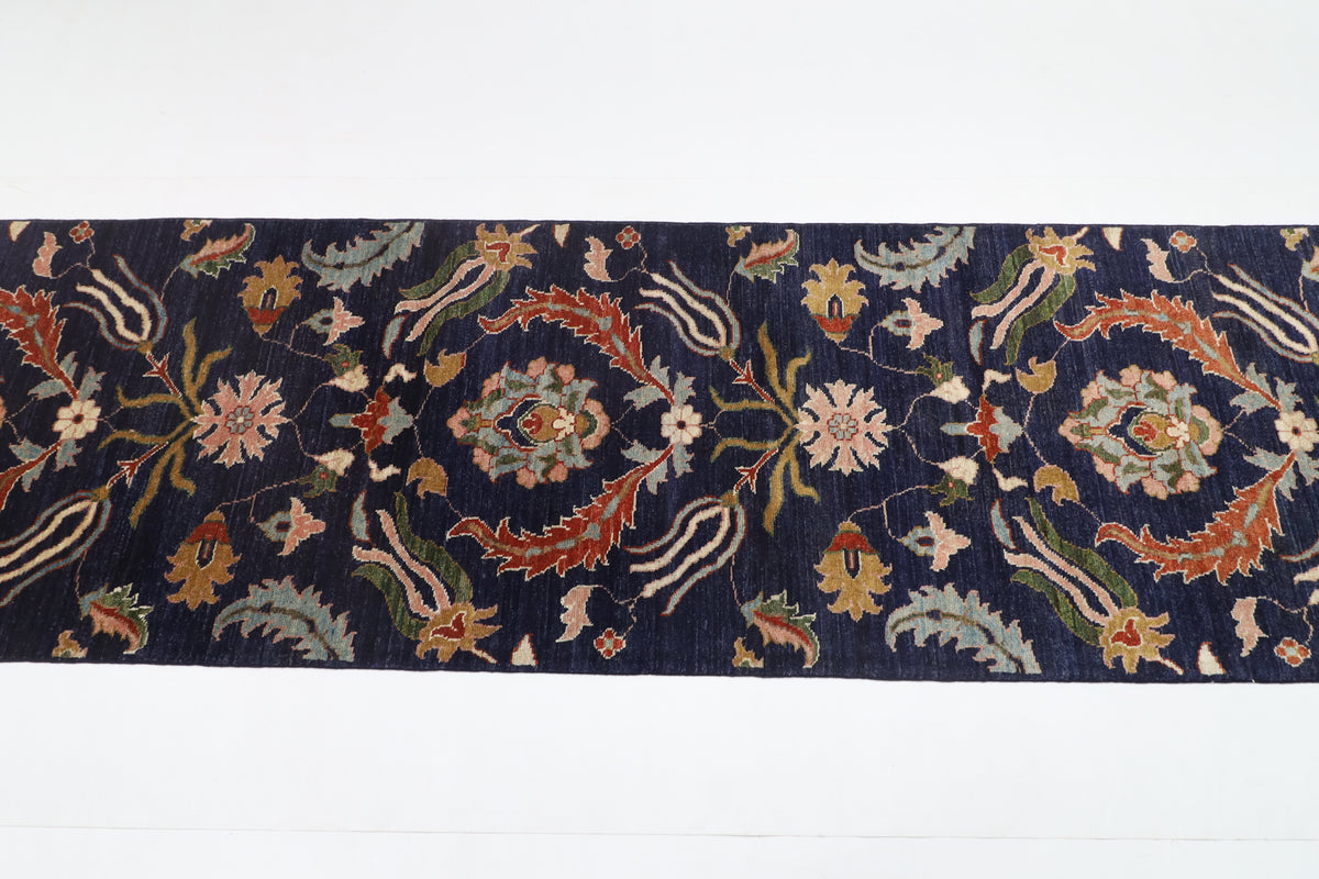 245 x 301 cm | Alfombra afgana de lana teñida con vegetales anudada a mano diseño Kawros